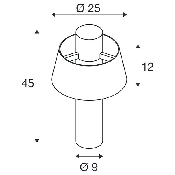 SLV - Potelet extérieur Photoni 45 SLV - E27 - 13W max - IP65 - Rouille - Sans ampoule - large