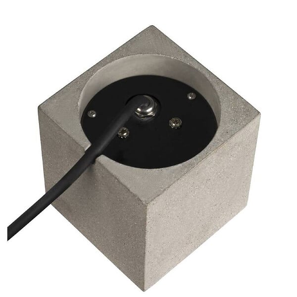 SLV - Borne extérieure carrée CONCRETO FL SLV - max.10W - GU10 - IP65 - Gris - Sans ampoule - large