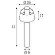 SLV - Potelet extérieur Photoni 75 SLV - E27 - 13W max - IP65 - Noir- Sans ampoule - vignette