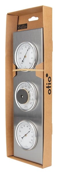 OTIO - Station météo acier inoxydable - 3 instruments - Gris - large