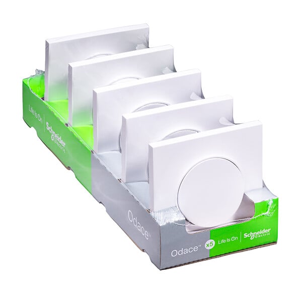 SCHNEIDER ELECTRIC - Va-et-vient Odace Styl - Blanc - Lot de 5 - large