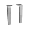 JIKA (GROUPE ROCA) - Cube Pieds pour meuble de salle de bain, 1 paire, 240 mm, Chrome (H4944021760001) - vignette
