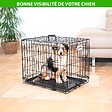 PAITSY - Cage pour chien FortressooS, caisse de transport pour chien et chiot 60x43x49cm, pliable, 2 portes, plateau amovible, utilisation interieur, Paitsy - vignette