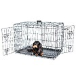 PAITSY - Cage pour chien FortressooM, caisse de transport pour chien et chiot 75x47x54cm, pliable, 2 portes, plateau amovible, utilisation interieur, Paitsy - vignette