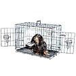 PAITSY - Cage pour chien FortressooXS, caisse de transport pour chien et chiot 56x33x41cm, pliable, 2 portes, plateau amovible, utilisation interieur, Paitsy - vignette