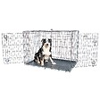 PAITSY - Cage pour chien FortressooXL, caisse de transport pour chien moyen 107x71x77cm, pliable, 2 portes, plateau amovible, utilisation interieur, Paitsy - vignette
