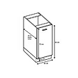 CUISINEANDCIE - Cuisineandcie - Meuble bas de cuisine Eco Blanc 1 porte L 40 cm - vignette