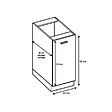 CUISINEANDCIE - Cuisineandcie - Meuble bas de cuisine Eco Blanc 1 porte L 30 cm - vignette