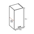 CUISINEANDCIE - Cuisineandcie - Meuble haut de cuisine Eco Blanc 1 porte L 30 cm - vignette