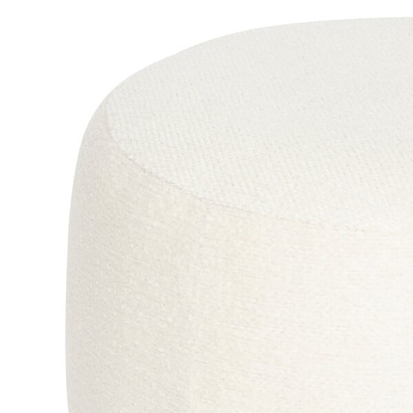 ATMOSPHERA - Pouf en tissu à bouclettes Blanc D 39 x H 40 cm - large