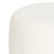 ATMOSPHERA - Pouf en tissu à bouclettes Blanc D 39 x H 40 cm - vignette