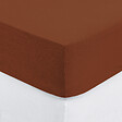 ATMOSPHERA - Drap housse 2 Personnes en Coton Terracotta 140 x 190 cm - vignette