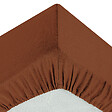 ATMOSPHERA - Drap housse 2 Personnes en Coton Terracotta 140 x 190 cm - vignette