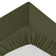 ATMOSPHERA - Drap housse 2 Personnes en Coton Vert Kaki 160 x 200 cm - vignette