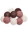 ATMOSPHERA - Guirlande décorative à piles 10 LED Boules en Coton D 6 x L 165 cm - Multicolore - vignette