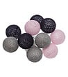 ATMOSPHERA - Guirlande décorative à piles 10 LED Boules en Coton D 6 x L 165 cm - Multicolore - vignette