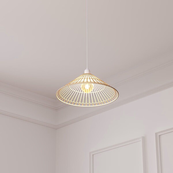 ATMOSPHERA - Luminaire Suspension en Bambou D 36 cm - large