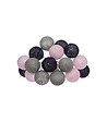 ATMOSPHERA - Guirlande décorative à piles 16 LED Boules en Coton D 3,5 x L 255 cm - Multicolore - vignette
