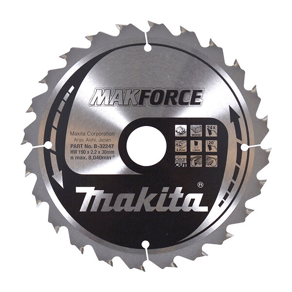 MAKITA - Lames carbure "MakForce", pour bois, pour scies circulaires MAKITA - large