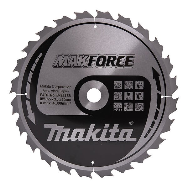 MAKITA - Lames carbure "MakForce", pour bois, pour scies circulaires MAKITA - large