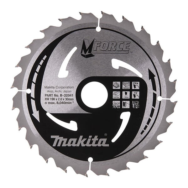 MAKITA - Lame de scie circulaire, MAKITA  B-31974  M-Force T.C.T, 190 x 30 mm, 12 dents - large