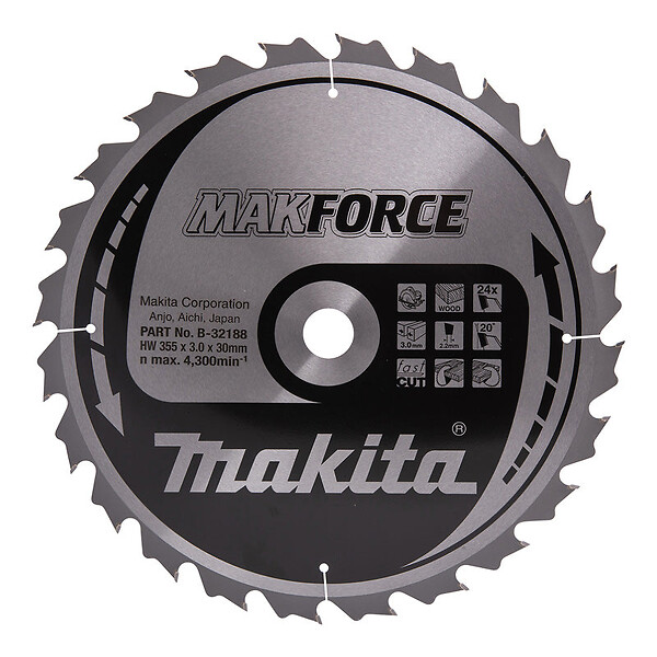 MAKITA - Lames carbure "MakForce", pour bois, pour scies circulaires MAKITA - large