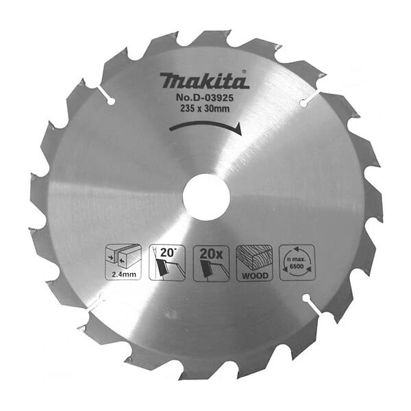 MAKITA - Lame carbure pour scie circulaire MAKITA B-12865 235x30mm, 60 dents, pour le bois - large