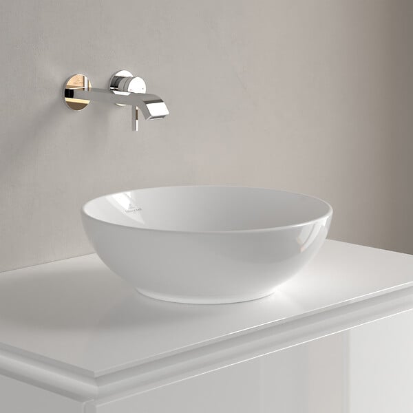 VILLEROY ET BOCH - Villeroy & Boch Loop & Friends Vasque à poser 380 x 380 x 120 mm Blanc sans trop-plein - large
