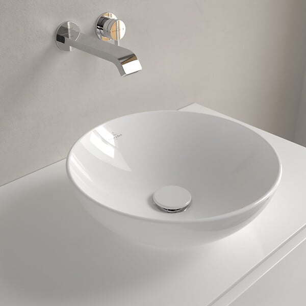 VILLEROY ET BOCH - Villeroy & Boch Loop & Friends Vasque à poser 380 x 380 x 120 mm Blanc sans trop-plein - large