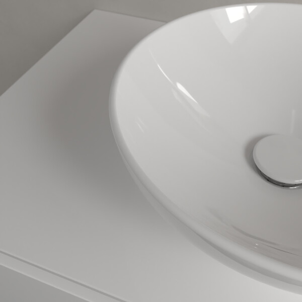 VILLEROY ET BOCH - Villeroy & Boch Loop & Friends Vasque à poser 380 x 380 x 120 mm Blanc sans trop-plein - large