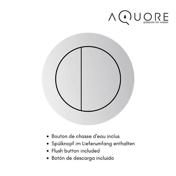 AQUORE - Toilette WC à poser GENOVA en céramique noir mat - large