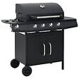 VIDAXL - vidaXL Barbecue à gaz 4+1 zones de cuisson Noir Acier - vignette