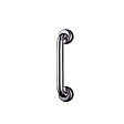 AKW - Barre d'appui droite en acier inoxydable - Longueur 450 mm - INOX POLI - vignette
