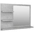 VIDAXL - vidaXL Miroir de salle de bain gris béton 60x10,5x45cm bois ingénierie - vignette