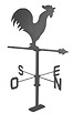 CENTRALE BRICO - Girouette coq anthracite - 45x74cm  - Acier époxy - vignette