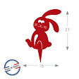 CENTRALE BRICO - Figurine à piquer lapin rouge - 21x18 cm - Acier époxy - vignette