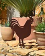 CENTRALE BRICO - Figurine à piquer coq fer vielli - 42,5x42 cm - Acier époxy - vignette