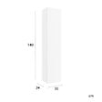 PLANETE BAIN - Meuble colonne de salle de bain H 140 cm coloris blanc mat à suspendre - KARAIB - vignette