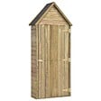 VIDAXL - vidaXL Abri à outils de jardin et porte 69,5x32x178cm Pinède imprégnée - vignette