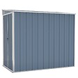 VIDAXL - vidaXL Abri de jardin mural Gris 118x194x178 cm Acier galvanisé - vignette