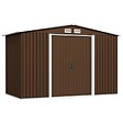 VIDAXL - vidaXL Abri de stockage pour jardin Marron 257x205x178 cm Acier - vignette