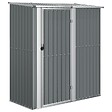 VIDAXL - vidaXL Abri de jardin Gris 180,5x97x209,5 cm Acier galvanisé - vignette