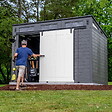 CENTRALE BRICO - Abri de jardin anthracite 7 ,30m² + plancher - polyéthylène - 25mm MODERN - vignette