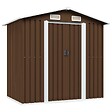 VIDAXL - vidaXL Abri de stockage pour jardin Marron 204x132x186 cm Acier - vignette