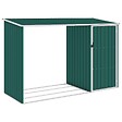 VIDAXL - vidaXL Abri à bois de jardin Vert 245x98x159 cm Acier galvanisé - vignette
