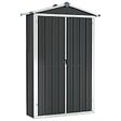 VIDAXL - vidaXL Abri de jardin Anthracite 116x45x175 cm Acier galvanisé - vignette