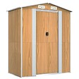 VIDAXL - vidaXL Abri de jardin Marron clair 192x108x223 cm Acier galvanisé - vignette