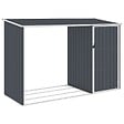 VIDAXL - vidaXL Abri à bois de jardin Anthracite 245x98x159 cm Acier galvanisé - vignette