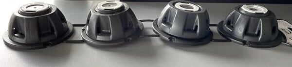 DUBOURGEL - Lot de 4 pieds de receveur de douche réglable - Grappe de 4 pieds - Hauteur réglable de 52 à 93 mm - large