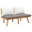 VIDAXL - vidaXL Banc de jardin avec coussins 115 cm Bois solide d'acacia - vignette